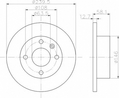HELLA PAGID 8dd355100561 -  Тормозной диск